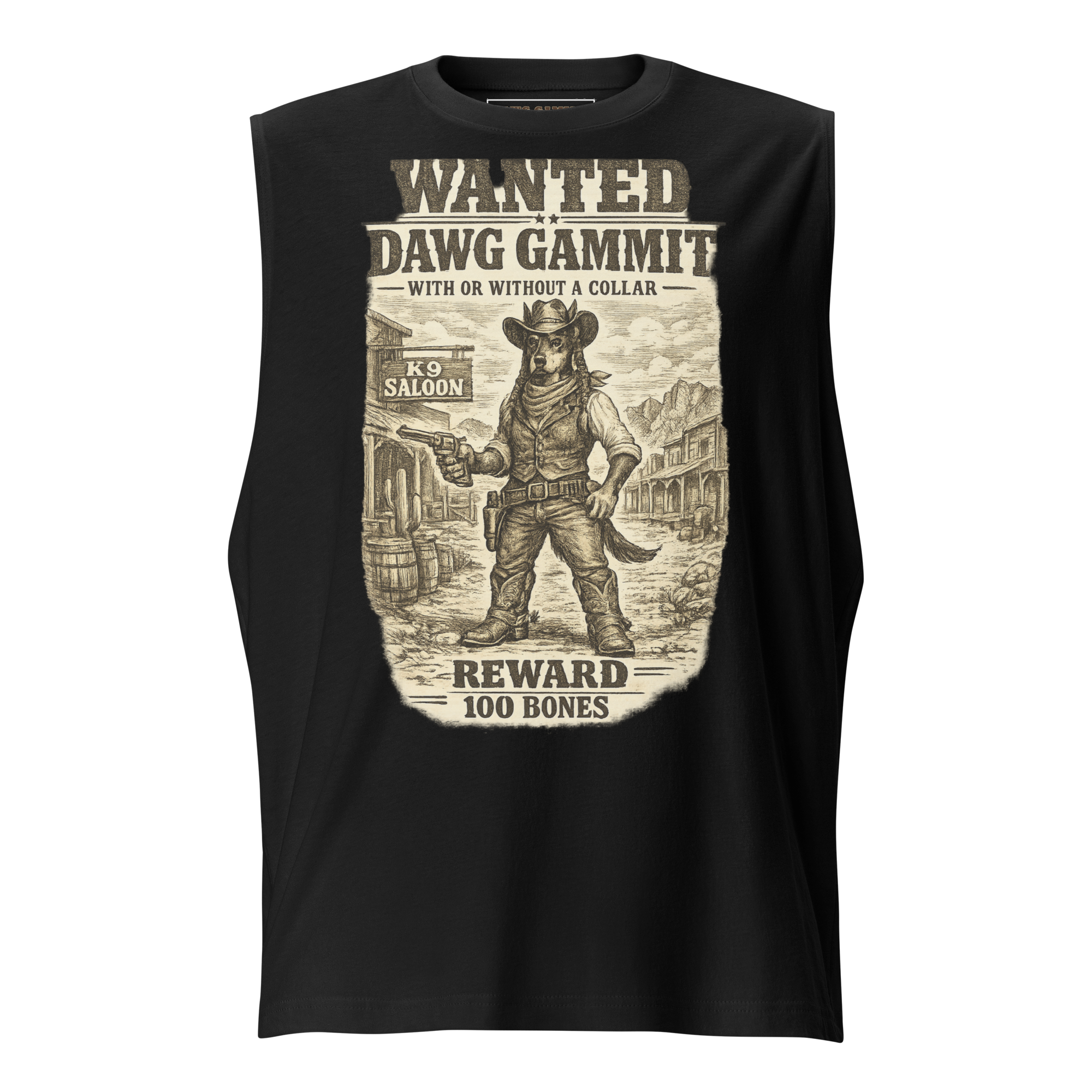 The Doberman muscle shirt — Black · WANTED
