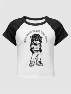 The Doberman baby tee — Black & white · Signature